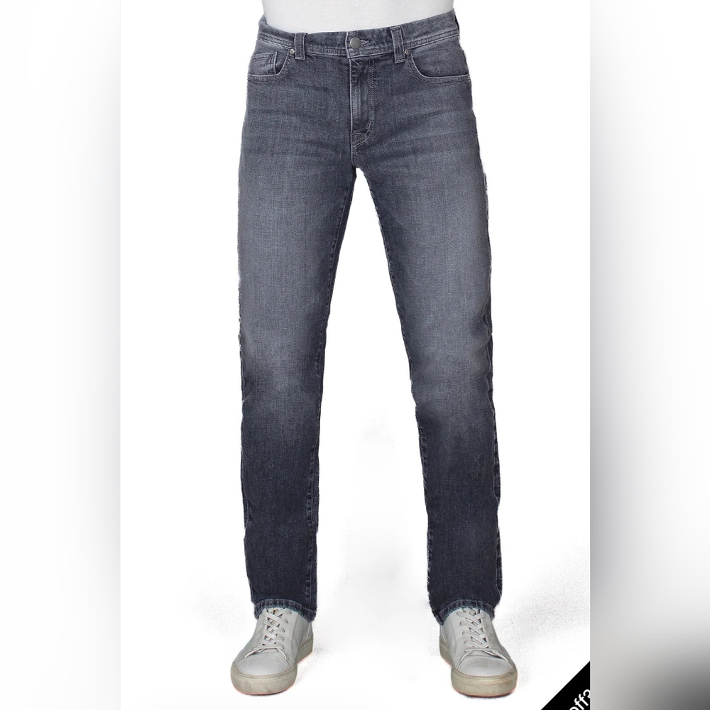 NWT Fidelity Washed Gray Denim Jimmy Bullet Vintage Stretch Jeans. 34x34